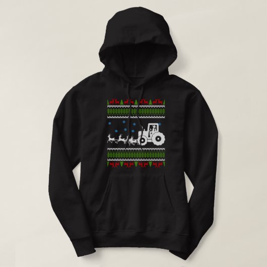 Funny Tractor Reindeer Christmas Merch Spaß Gesche Hoodie (Design vorne)