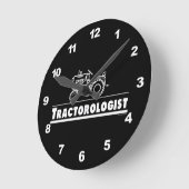 Funny Tractor Runde Wanduhr (Winkel)