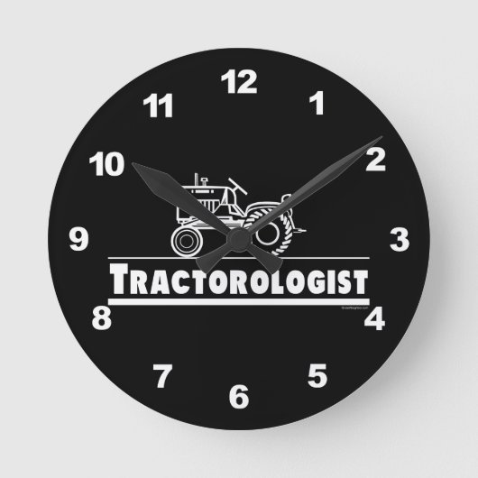 Funny Tractor Runde Wanduhr (Vorderseite)