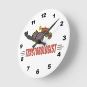 Funny Tractor Runde Wanduhr (Winkel)