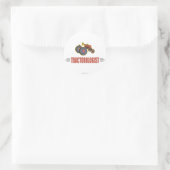 Funny Tractor Runder Aufkleber (Tasche)