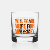 Funny Trade Ehefrau Art Whiskyglas (Rückseite)