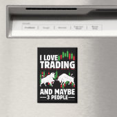 Funny Trading Quote Bull & Candlestick Daytrading Magnet (In Situ (Geschirrspüler))