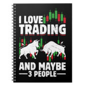 Funny Trading Quote Bull & Candlestick Daytrading Notizblock (Vorderseite)