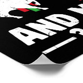 Funny Trading Quote Bull & Candlestick Daytrading Poster (Ecke)