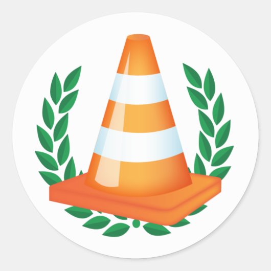 Funny Traffic Cone Collector Stickers (Vorderseite)