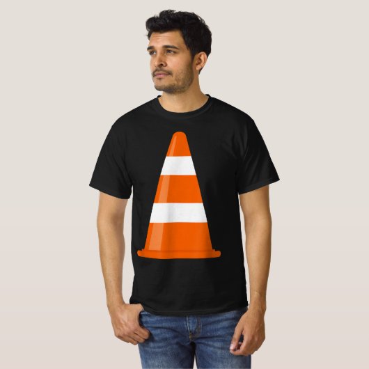Funny Traffic Cone Costume Easy Simple Halloween C T-Shirt (Vorne ganz)