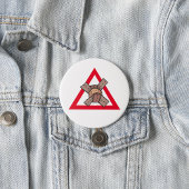 Funny Traffic Jam Knot Warning Road Sign Button