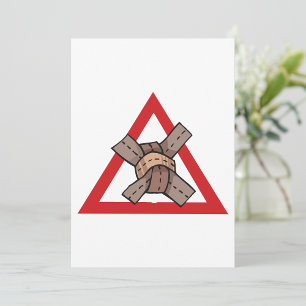 Funny Traffic Jam Knot Warning Road Sign Einladung
