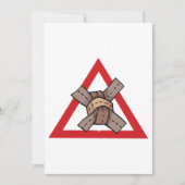 Funny Traffic Jam Knot Warning Road Sign Einladung (Vorderseite)