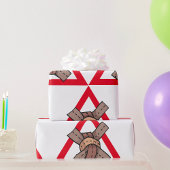 Funny Traffic Jam Knot Warning Road Sign Geschenkpapier