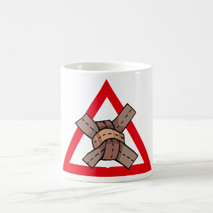 Funny Traffic Jam Knot Warning Road Sign Kaffeetasse