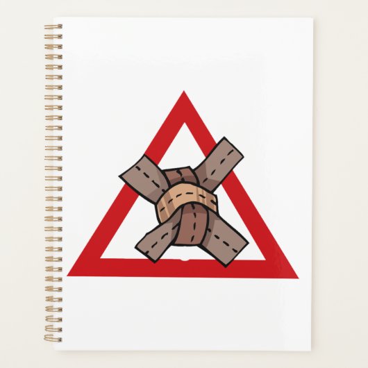 Funny Traffic Jam Knot Warning Road Sign Planer (Vorderseite)