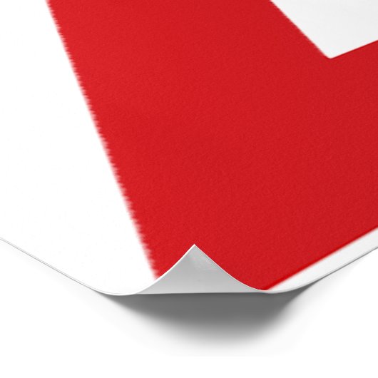 Funny Traffic Jam Knot Warning Road Sign Poster (Ecke)