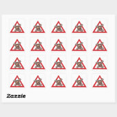 Funny Traffic Jam Knot Warning Road Sign Quadratischer Aufkleber (Blatt)