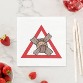 Funny Traffic Jam Knot Warning Road Sign Serviette (Beispiel)