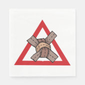 Funny Traffic Jam Knot Warning Road Sign Serviette (Vorderseite)