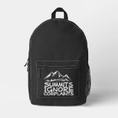 Funny Trail Quote Hiking Daypack black white Bedruckter Rucksack (Vorderseite)