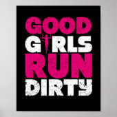 Funny Trail Running Joggen Runner Girl gut Poster (Vorne)