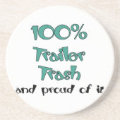 Funny Trailer Park Sandstone Untersetzer (Vorne)