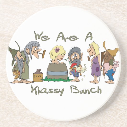 Funny Trailer Park Sandstone Untersetzer (Vorne)