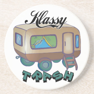 Funny Trailer Park Sandstone Untersetzer