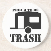 Funny Trailer Park Sandstone Untersetzer (Vorne)