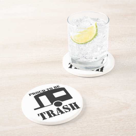 Funny Trailer Park Sandstone Untersetzer (Seite)