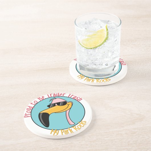 Funny Trailer Park Sandstone Untersetzer (Seite)