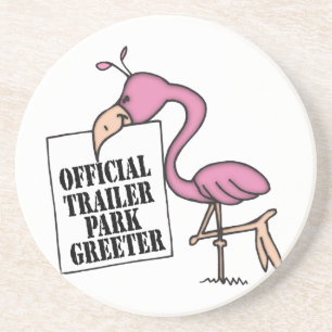 Funny Trailer Park Sandstone Untersetzer