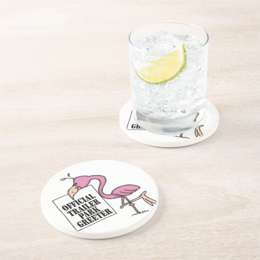 Funny Trailer Park Sandstone Untersetzer (Seite)