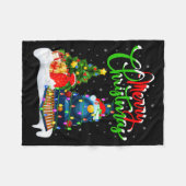 Funny Train Lover Xmas Lighting Santa Train Christ Fleecedecke (Vorderseite (Horizontal))