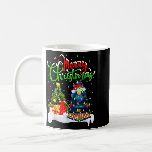 Funny Train Lover Xmas Lighting Santa Train Christ Kaffeetasse (Links)