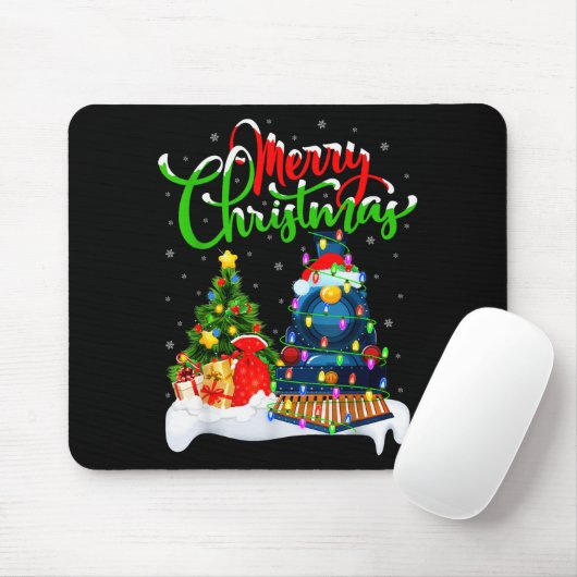 Funny Train Lover Xmas Lighting Santa Train Christ Mousepad (Mit Mouse)