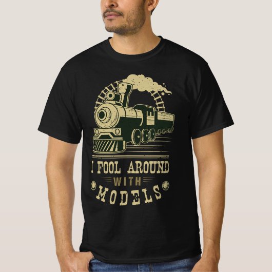 Funny Train Model Railway Cool Trains Hobby Steam  T-Shirt (Vorderseite)