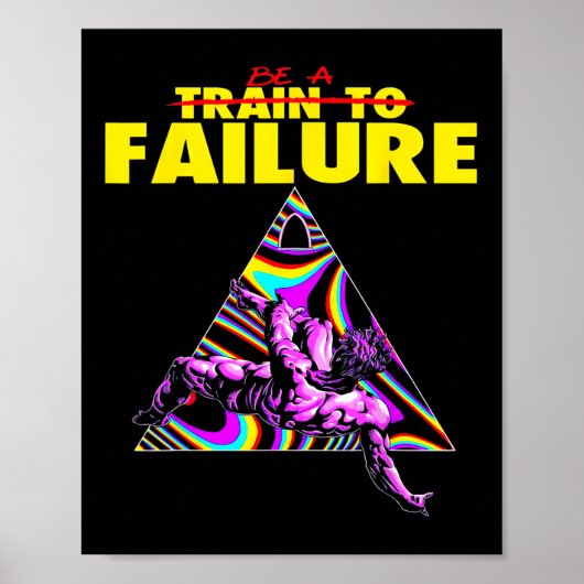 Funny Train to Failaching-Bodybuilding Poster (Vorne)