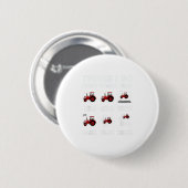 Funny Traktor liebt 6 Dinge, die ich tue Button (Vorne & Hinten)