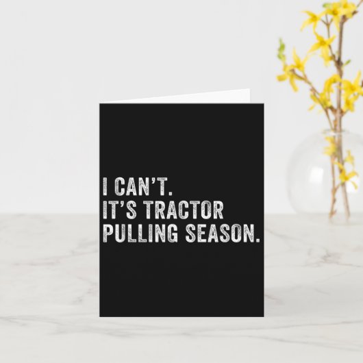 Funny Traktor Pulling Ich kann es nicht sein Trakt Karte (Gelbe Blume)