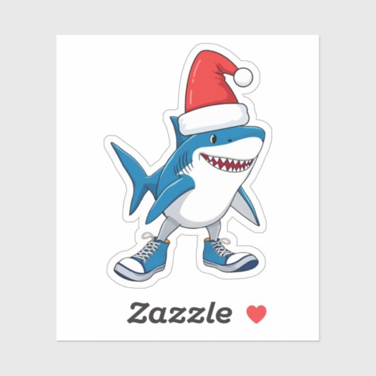 Funny Tralalero Tralala Cartoon Christmas Meme Aufkleber (Blatt)