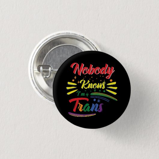 Funny Trans | Niemand weiß, dass ich Trans bin | L Button (Vorne & Hinten)