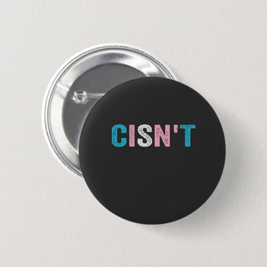 Funny Transgender Pride kann nicht LGBTQ Trans Fla Button (Vorne & Hinten)