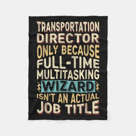 Funny Transport Director Multitasking Wizard Fleecedecke (Vorderseite)