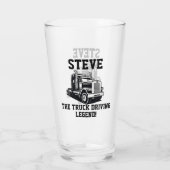 Funny Transport Semi Truck Driver Individuelle Nam Glas (Rückseite)