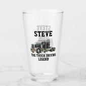 Funny Transport Semi Truck Driver Individuelle Nam Glas (Vorderseite)