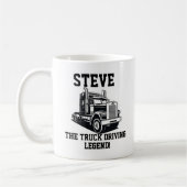 Funny Transport Semi Truck Driver Individuelle Nam Kaffeetasse (Links)