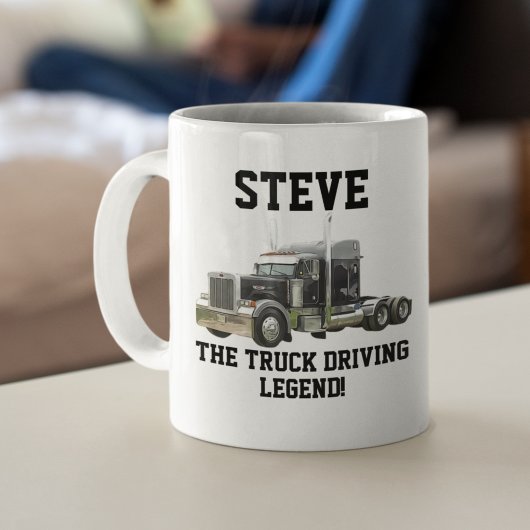 Funny Transport Semi Truck Driver Individuelle Nam Kaffeetasse
