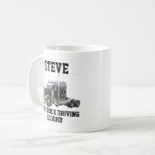 Funny Transport Semi Truck Driver Individuelle Nam Kaffeetasse (Vorderseite Links)