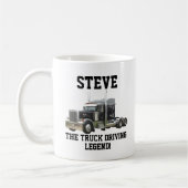 Funny Transport Semi Truck Driver Individuelle Nam Kaffeetasse (Links)