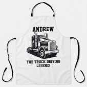 Funny Transport Semi Truck Driver Individuelle Nam Schürze (Vorderseite)