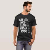Funny Trap Shooter Gear Pull Shoot Swear Reload Re T-Shirt (Vorne ganz)